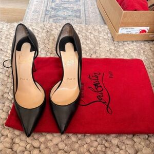 Louboutin Black leather d’orsay